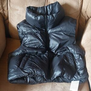 Black Puffer Vest for Women